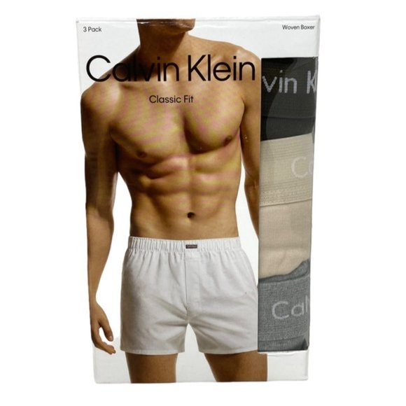 Calvin Klein Men Underwear Cotton Classic Fit Boxer Brief3 Pack Beige NB1429917 - Picture 6 of 7